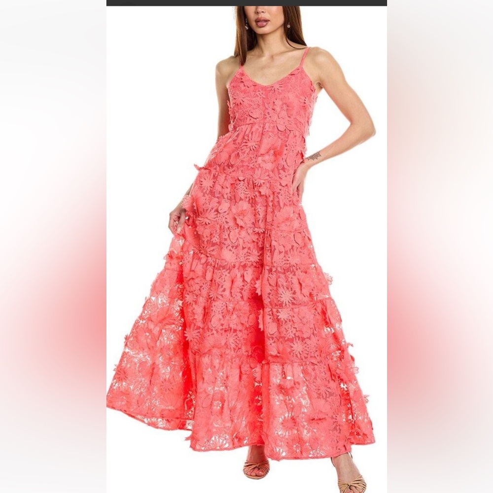 Flora Bea Peach Floral Davie Dress. XS. Brand new with tags.